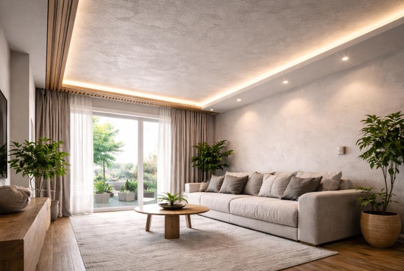 Read more about the article Что сейчас модно на потолок: 5 трендов, которые перевернут ваш интерьер в 2026 году